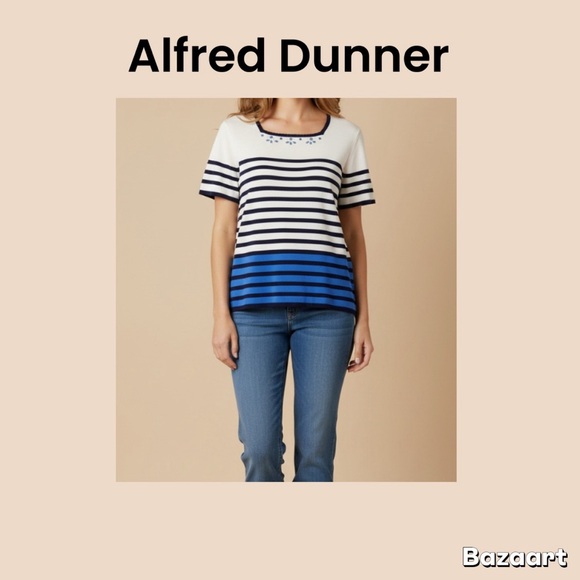 Alfred Dunner Sweaters - Alfred Dunner Short Sleeve Knit Sweater Size XL